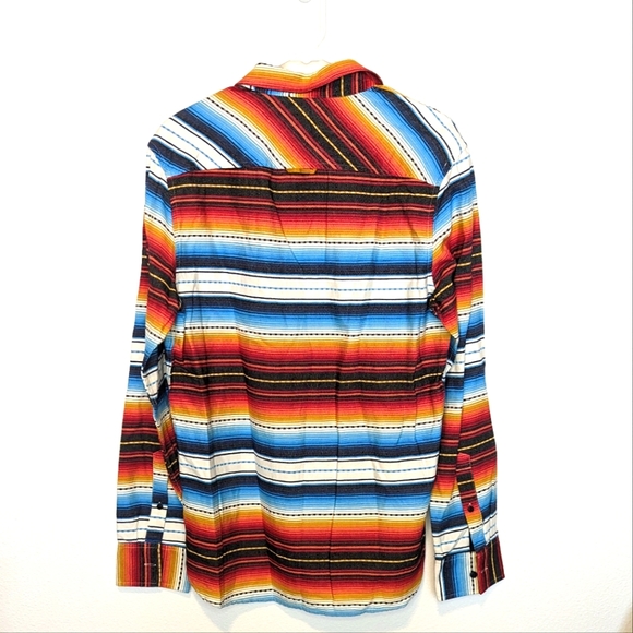 American Rag Men's Frequency Striped Shirt White Size Medium - Picture 4 of 7